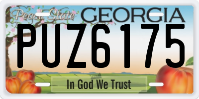 GA license plate PUZ6175