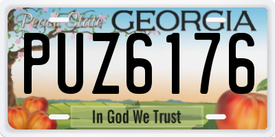 GA license plate PUZ6176