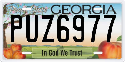 GA license plate PUZ6977