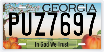 GA license plate PUZ7697