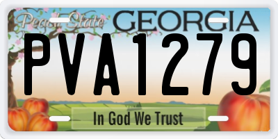 GA license plate PVA1279