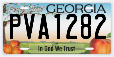 GA license plate PVA1282