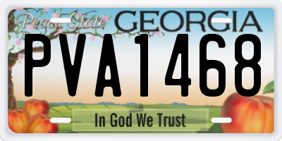 GA license plate PVA1468