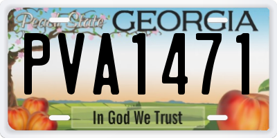 GA license plate PVA1471