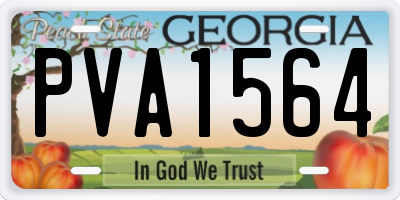 GA license plate PVA1564
