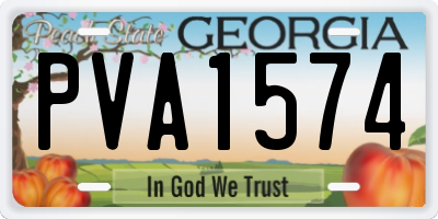 GA license plate PVA1574