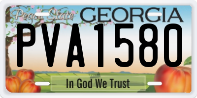 GA license plate PVA1580