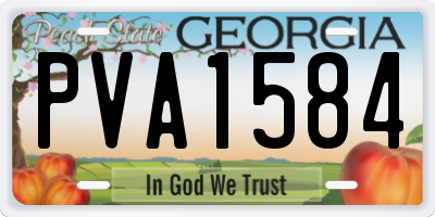 GA license plate PVA1584