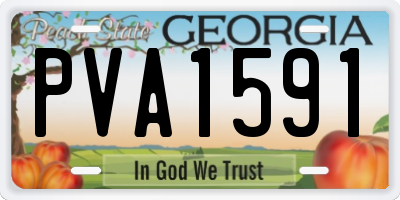 GA license plate PVA1591