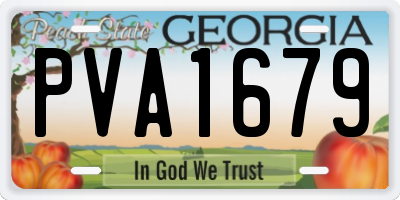 GA license plate PVA1679