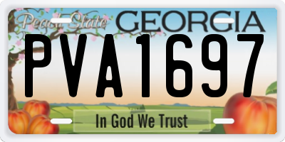 GA license plate PVA1697