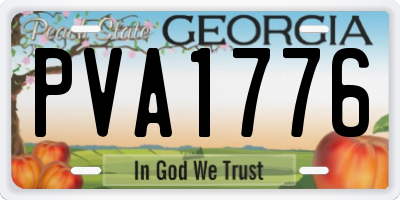 GA license plate PVA1776