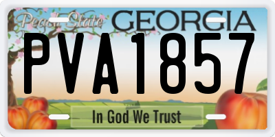 GA license plate PVA1857