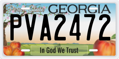 GA license plate PVA2472