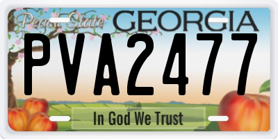 GA license plate PVA2477