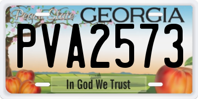 GA license plate PVA2573