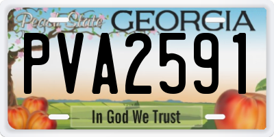 GA license plate PVA2591