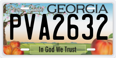 GA license plate PVA2632