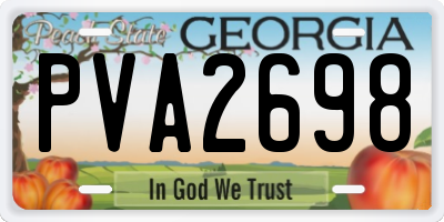 GA license plate PVA2698