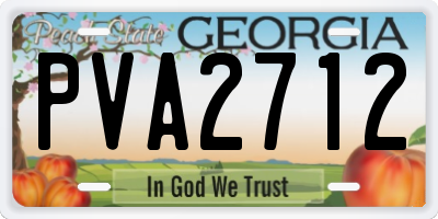 GA license plate PVA2712