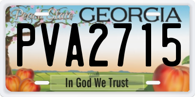 GA license plate PVA2715