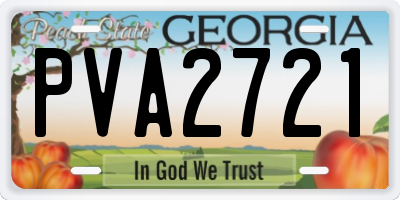 GA license plate PVA2721