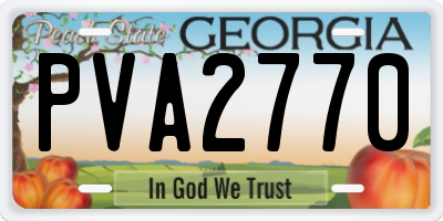 GA license plate PVA2770
