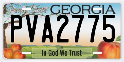 GA license plate PVA2775