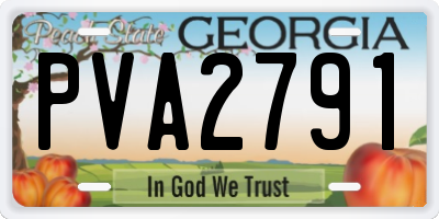 GA license plate PVA2791