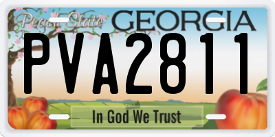 GA license plate PVA2811