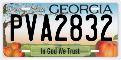 GA license plate PVA2832