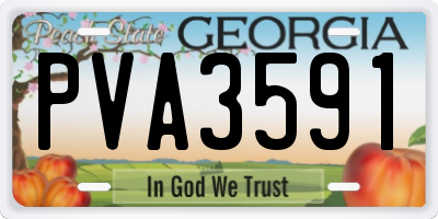 GA license plate PVA3591