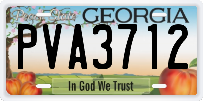 GA license plate PVA3712