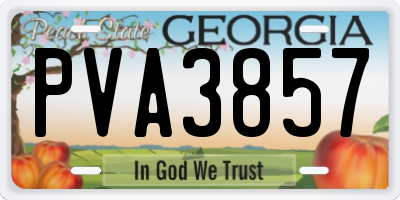 GA license plate PVA3857
