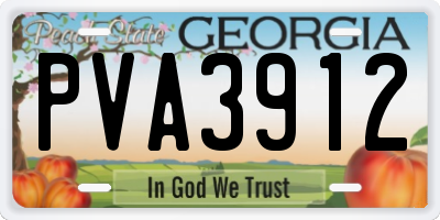 GA license plate PVA3912