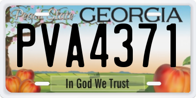 GA license plate PVA4371