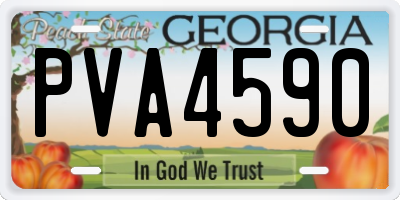 GA license plate PVA4590