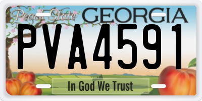 GA license plate PVA4591