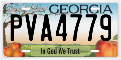 GA license plate PVA4779
