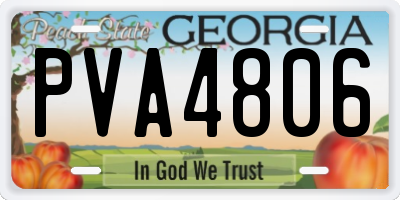 GA license plate PVA4806