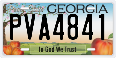 GA license plate PVA4841