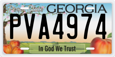 GA license plate PVA4974