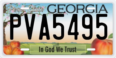 GA license plate PVA5495