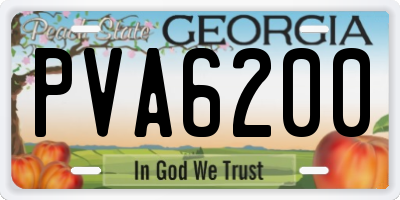 GA license plate PVA6200
