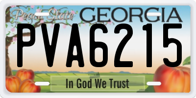 GA license plate PVA6215