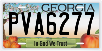 GA license plate PVA6277