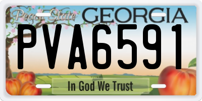 GA license plate PVA6591