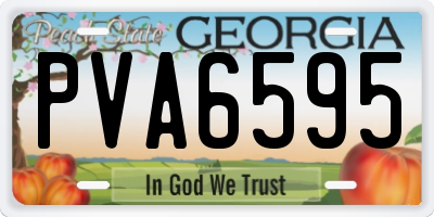 GA license plate PVA6595