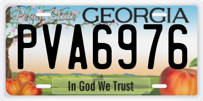 GA license plate PVA6976