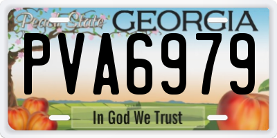 GA license plate PVA6979